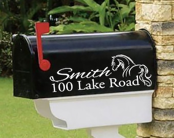 HORSE - Personalized set of 2 matching mailbox decals!  MAI-00047
