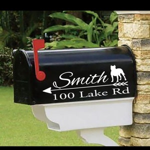 Pit Bull, Amstaff, Bully, American Bully Personalized set of 2 matching mailbox decals!   MAI-50