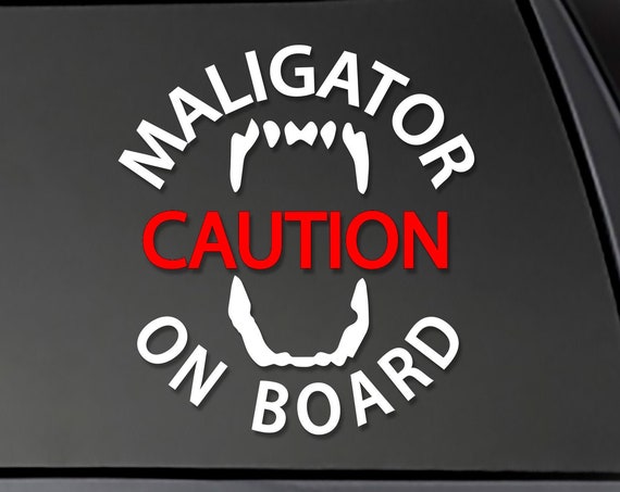 MALIGATOR On Board Vinyl Decal - Maligator k9 decal, k-9 decal, malinois sticker