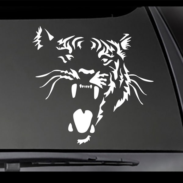 Tiger Car Decal Etsy