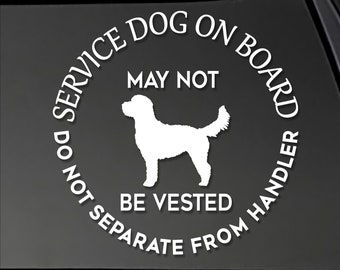 ANY BREED - Service Dog On Board
