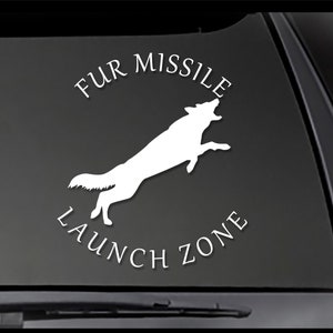 Fur Missile Launch Zone K9 Car Decal