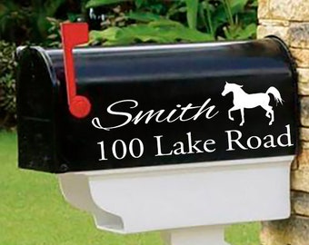 ARABIAN HORSE - Personalized set of 2 matching mailbox decals!  MAI-00036
