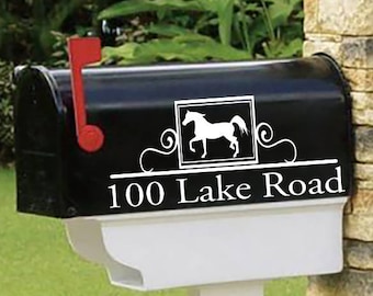 ARABIAN HORSE - Personalized set of 2 matching mailbox decals!  MAI-00018