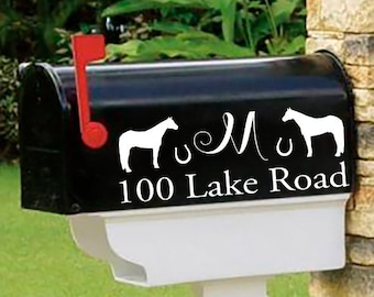 HORSE - Personalized set of 2 matching mailbox decals!  MAI-00026