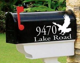 Eagle, Personalized set of 2 matching mailbox decals!  Wildlife For the outdoor lover MAI-00032