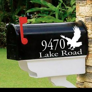 Eagle, Personalized set of 2 matching mailbox decals!  Wildlife For the outdoor lover MAI-00032