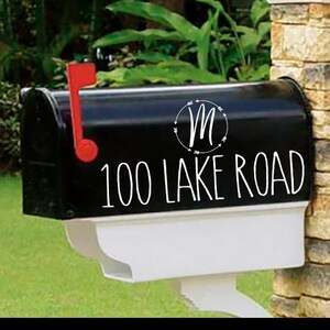 Farmhouse Style Mailbox Decals- Personalized set of 2 matching mailbox decals!  MAI-00040