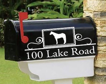 HORSE - Personalized set of 2 matching mailbox decals!  MAI-00017