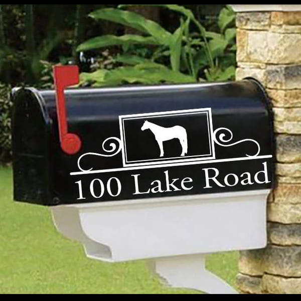 HORSE - Personalized set of 2 matching mailbox decals!  MAI-00017