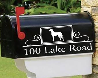 Great Dane Personalized set of 2 matching mailbox decals!  MAI-00008