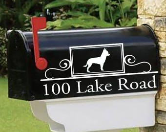 Chihuahua Personalized set of 2 matching mailbox decals!  MAI-00015