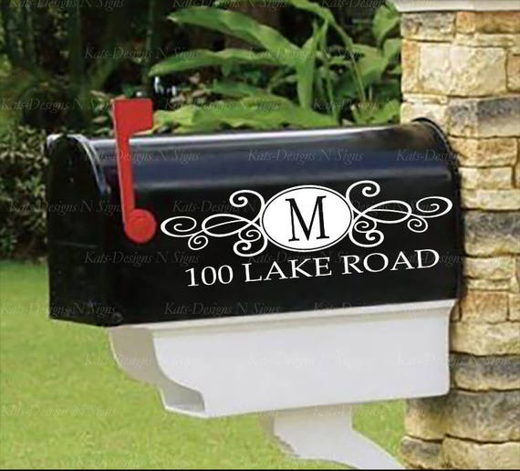 Personalized set of 2 matching mailbox decals !  MAI-00011