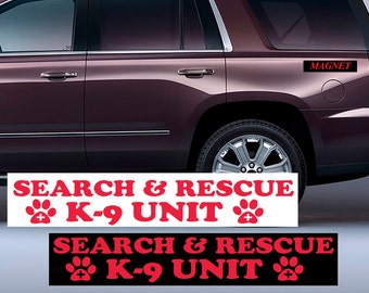 MaGneT - SEARCH & RESCUE K9 UNIT  Car, Truck, metal