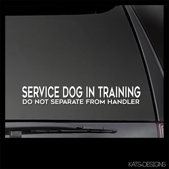 Service Dog In Training - Do Not Separate From Handler decal  *Reflective Options and Magnets available!*  Multiple sizes! service dog