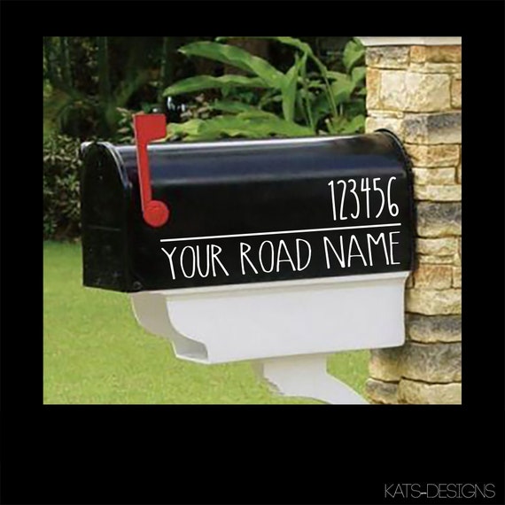 Farmhouse Mailbox Decals - Personalized set of 2 matching mailbox decals!  MAI-00045