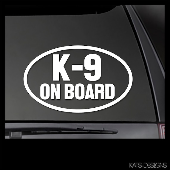 K-9 On Board - oval decal - k9 decal car decal