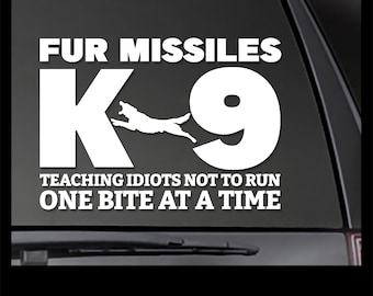 FUR MISSLES K9 Decal