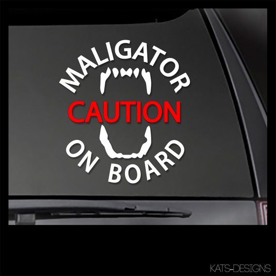 MALIGATOR On Board Vinyl Decal - Maligator k9 decal, k-9 decal, malinois sticker