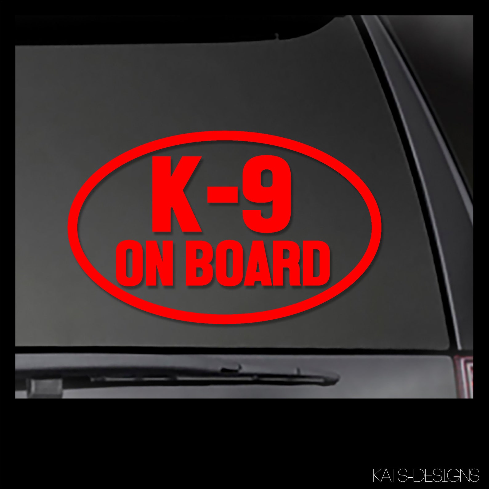 K9 on Board Oval Decal K9 Decal Car Decal Etsy