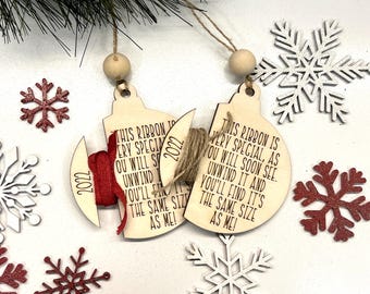 2025 Watch Me Grow!  Wooden Children Height Christmas Ornaments -  Engraved