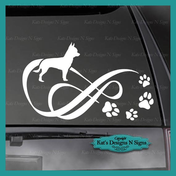 Chihuahua Infinity Decal!  Approximate Size 8"  DOG-70002