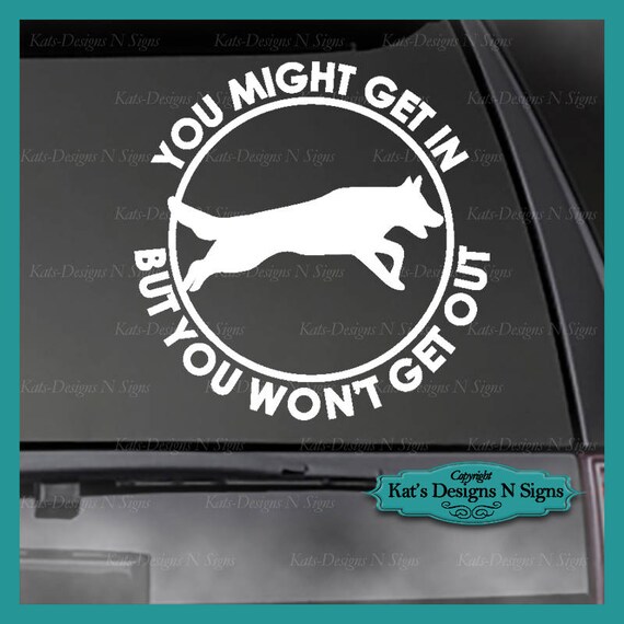 Guard Dog Decal Please Run Protection K9 Shepherd Car Truck Window Sticker Rotti