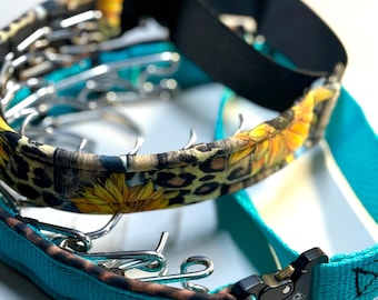 Hidden Prong Collar- Personalized , working dog collar, heavy duty metal buckle, concealed prong, prong cover, prong collar cover