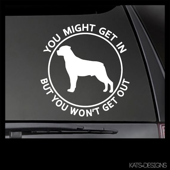 Guard Dog Decal Please Run Protection K9 Shepherd Car Truck Window Sticker Rotti