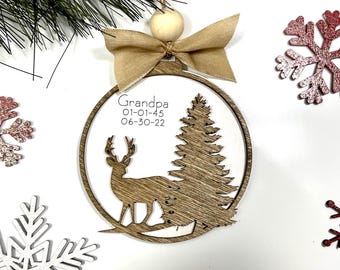 In Loving Memory, Memorial Ornament, Personalized Layered and Painted Outdoor Memorial Ornament