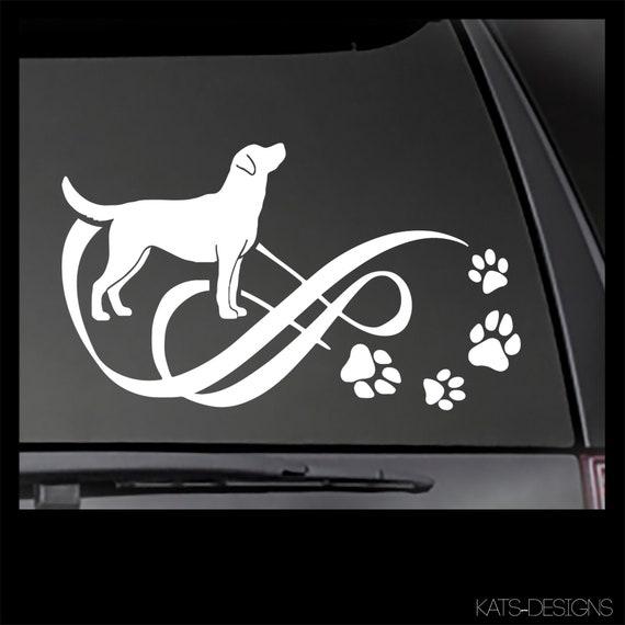 Labrador Retriever Infinity Decal!  Car, Truck, Window, will stick to most clean, smooth surfaces!  DOG-507