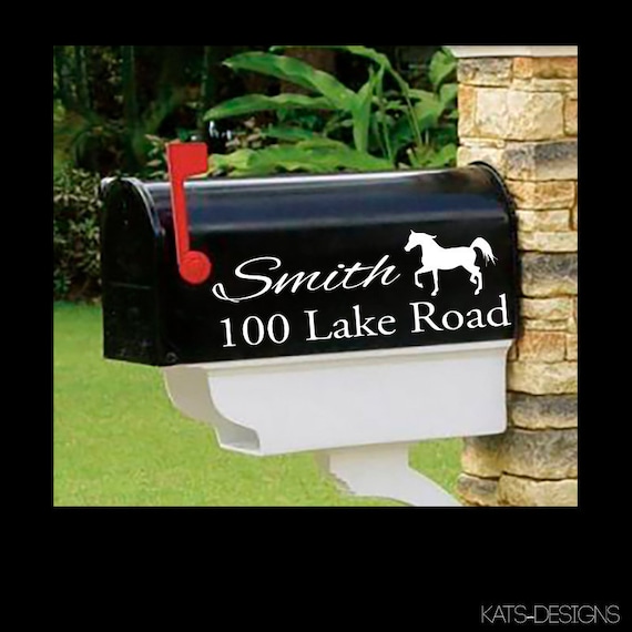 ARABIAN HORSE - Personalized set of 2 matching mailbox decals!  MAI-00036