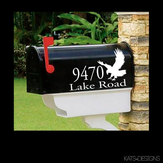 Eagle, Personalized set of 2 matching mailbox decals!  Wildlife For the outdoor lover MAI-00032