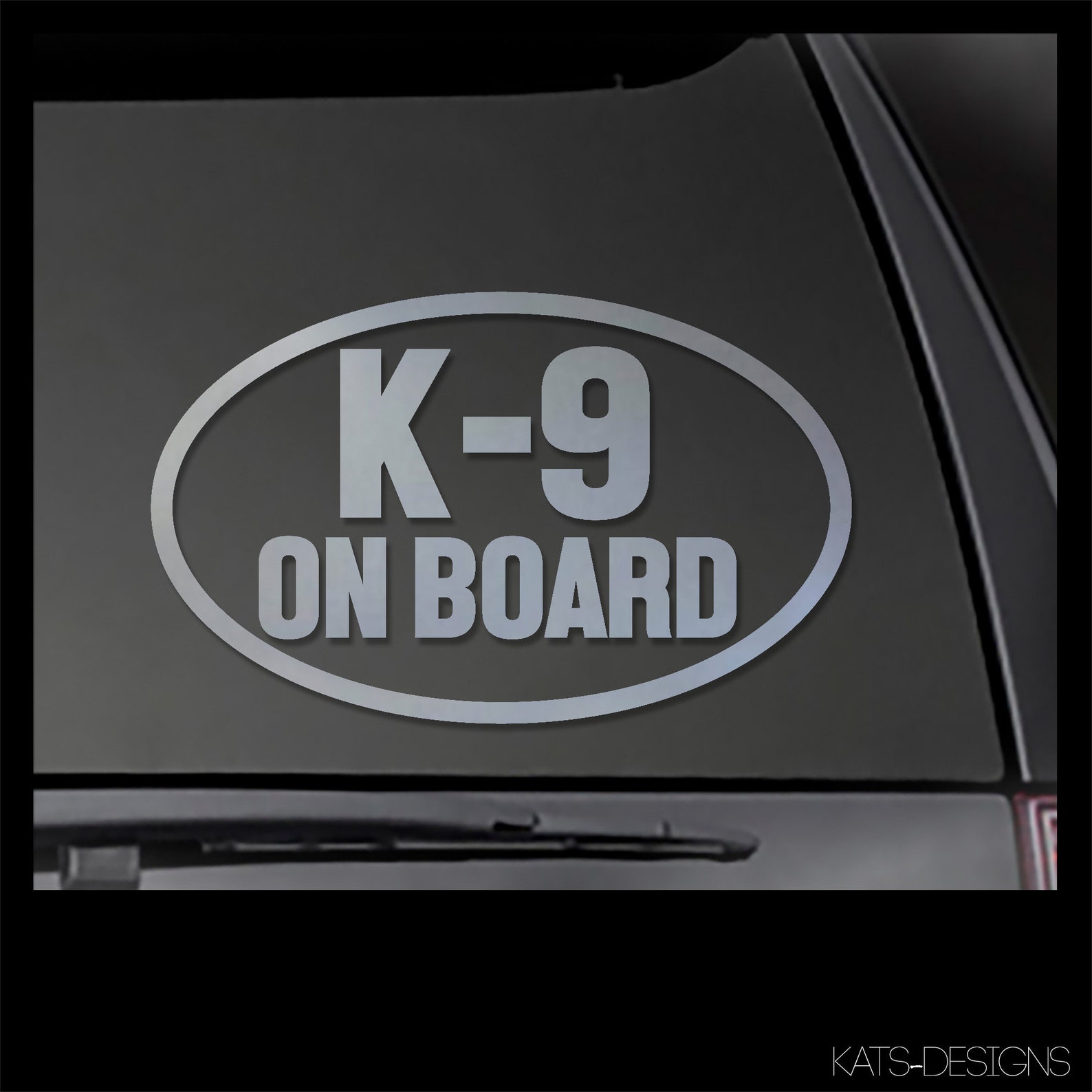 K9 on Board Oval Decal K9 Decal Car Decal Etsy