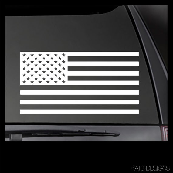 American Flag Vinyl Decal - Hood, Car, Truck Window Sticker PAT-010