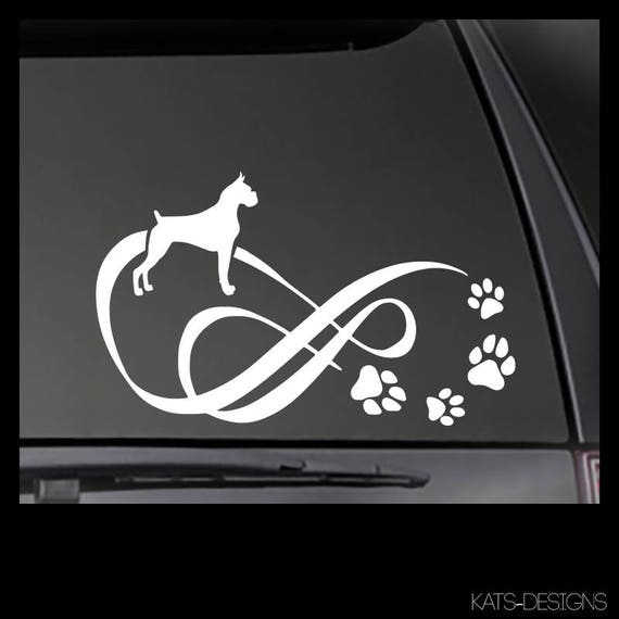 Boxer Infinity Decal!  Approximate Size 8"  DOG-20006