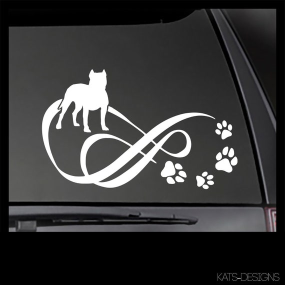 PIT BULL, AmStaff Decal!  Car, Truck, Window, will stick to most clean, smooth surfaces!  Approximate Size 8" x 4.75"  DOG-10004