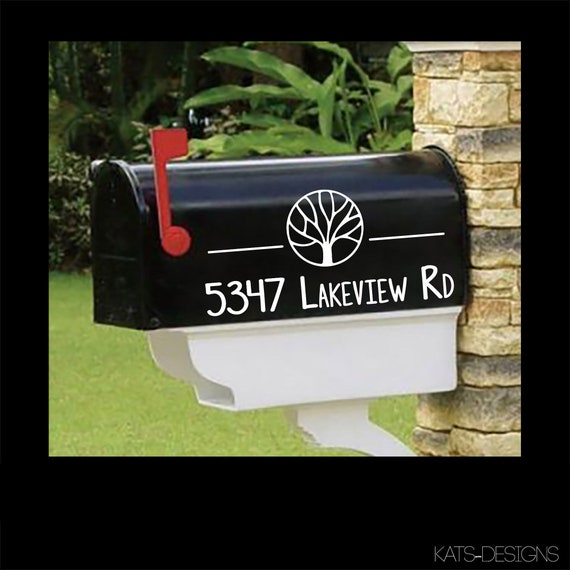 Beautiful Tree of Life, Tree, Personalized set of 2 matching mailbox decals!  For the outdoor lover MAI-00073