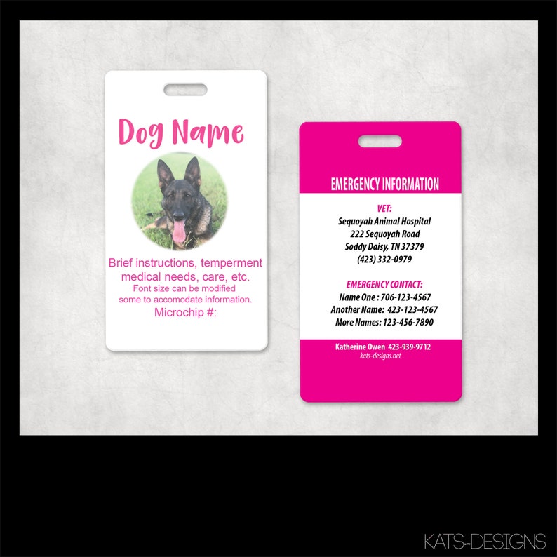 Personalized Pet Safety Tag Travel Tag Crate Tag. Keep your Etsy