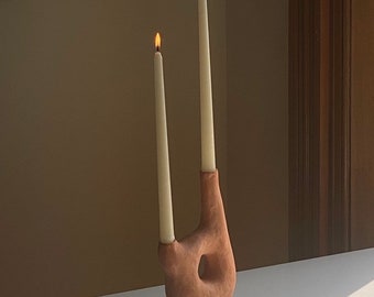 candleholder c / terracotta