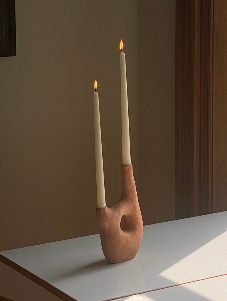 candleholder c / terracotta image 1