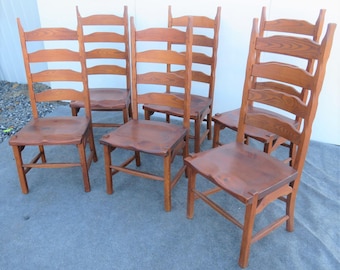 Hunt Country Solid Wood Ladder Back Chairs