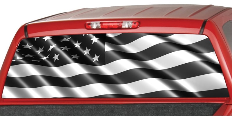 Calcomanía Con La Bandera Americana Para Ventana Lateral Tra | Meses Sin Intereses