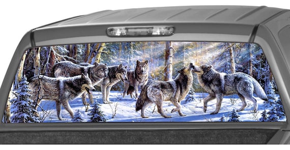 Product Wolf Winter Rear Window Or Tailgate Decal Sticker Pick Up Truck Suv Car