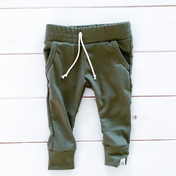 Pantalon de jogging en pin avec poches - jogger bébé - leggings pour tout-petits - leggings bébé - pantalons de jogging bébé - sarouel