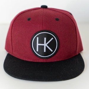 Pick your patch Maroon and Black toddler kid child snapback hat