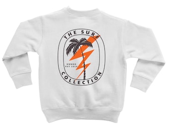 Palm tree lightning bolt Crew Neck Sweater - Locals Only Beach sweatshirt, Palm trees, summer forever