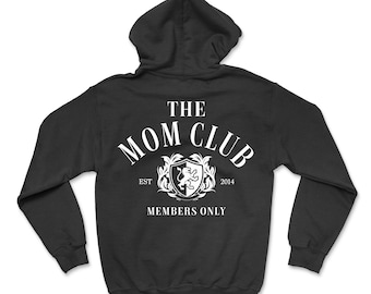 Mom Club Mama sweater, smiley sweater, college hoodie, trendy outfit, smiley hoodie