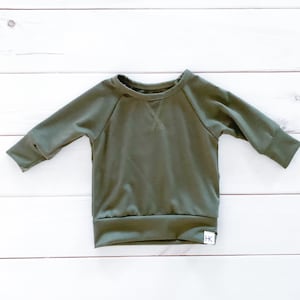 Pine Crew Neck Sweater - baby toddler boy pull over hoodie