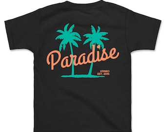 Paradise Surf Tee - Locals Only Beach T Shirt, Palm trees, summer forever